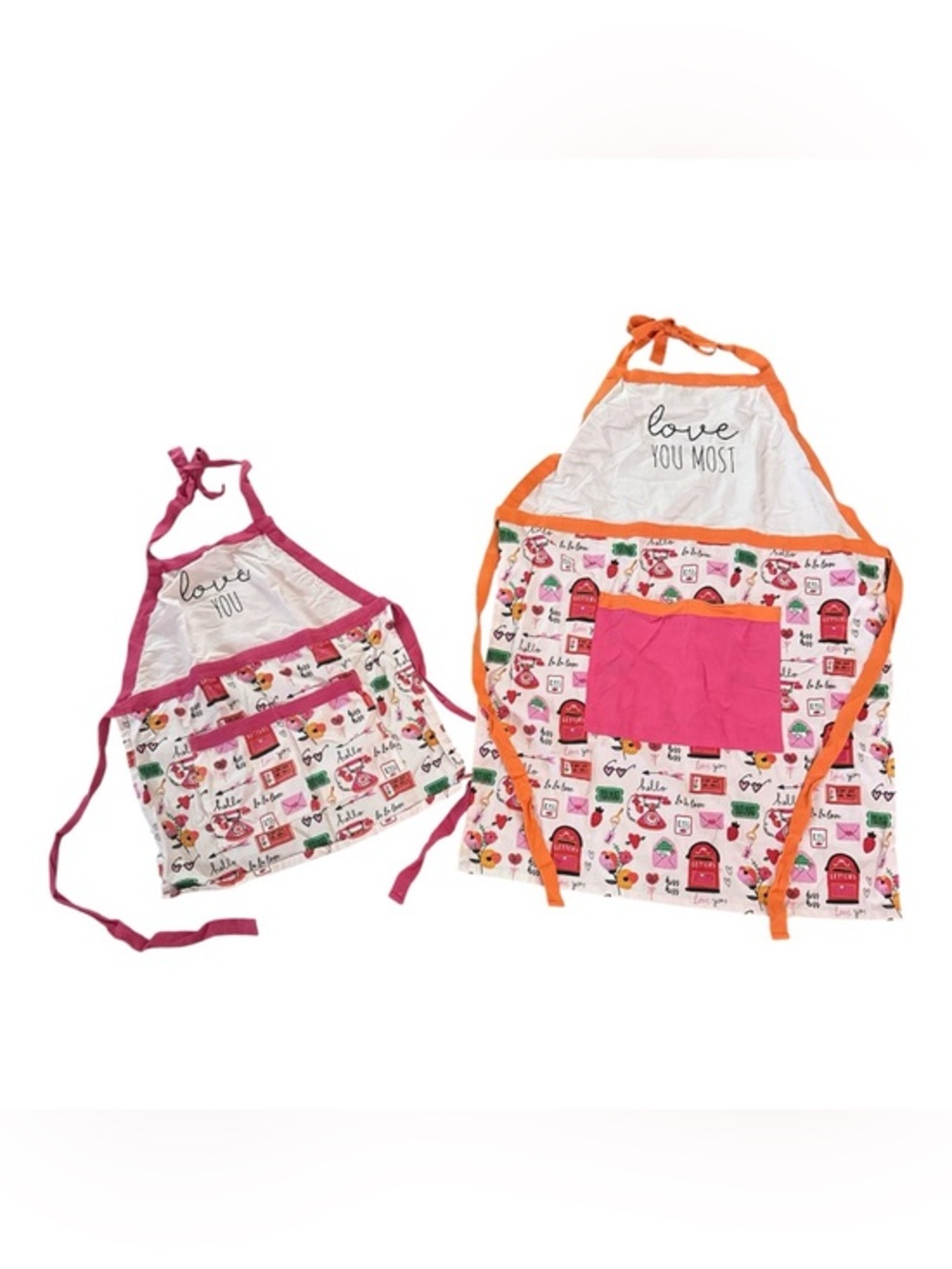 Mommy & Daughter Matching Mini Me Cooking Baking Kitchen Apron Pink Graphics